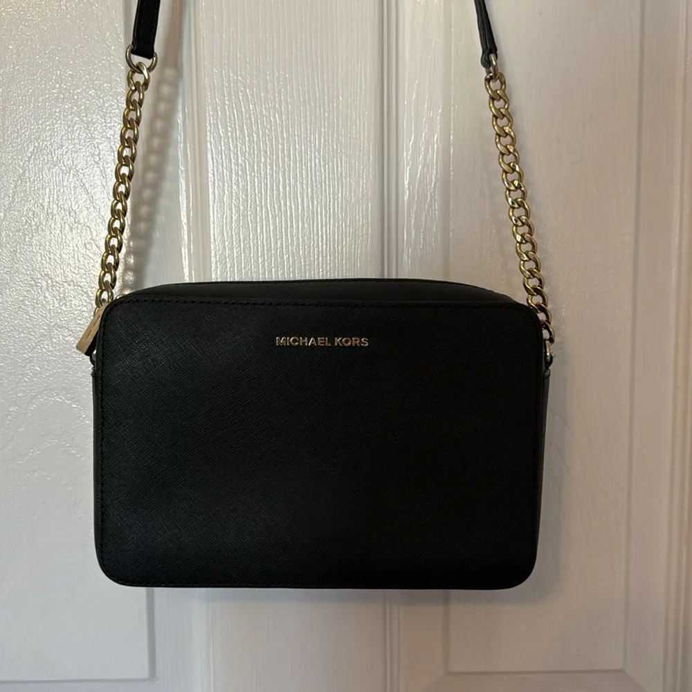 MICHAEL Michael Kors Jet Set Large Saffiano Leather Crossbody Bag - Picture 4 of 11